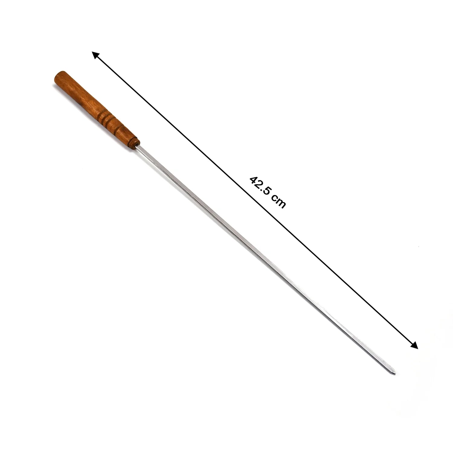 7099 Non Bending Reusable Long Wooden Thick Handle BBQ Grill Paneer Tikka Kebab Seekh Barbeque Skewers. DeoDap 7099 Non Bending Reusable Long Wooden Thick Handle BBQ Grill Paneer Tikka Kebab Seekh Barbeque Skewers. DeoDap